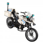 Motocykel Polícia - stavebnica Bielo-čierna